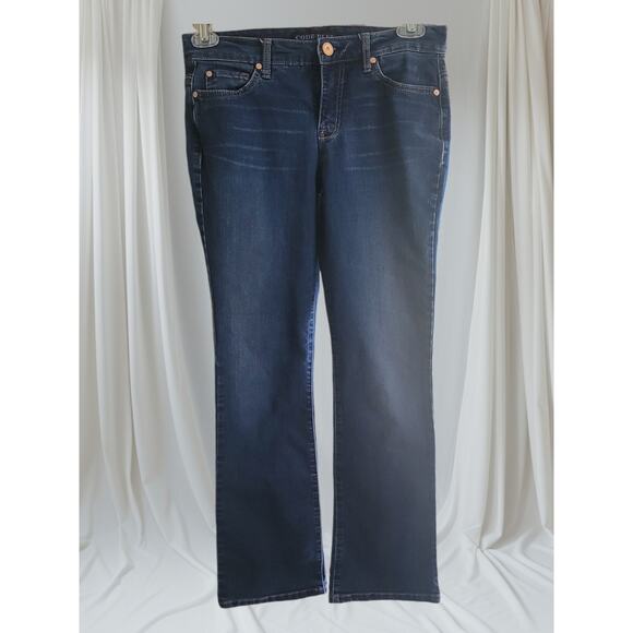 Code Bleu Soleil Curvy Bootcut Jeans Size 4 Cooper button and front studs - Picture 1 of 12